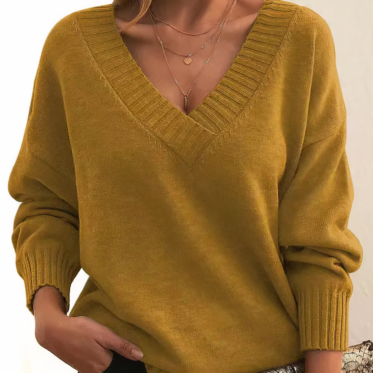 Janne - Kasjmier trui met V-hals voor modern comfort en stijl