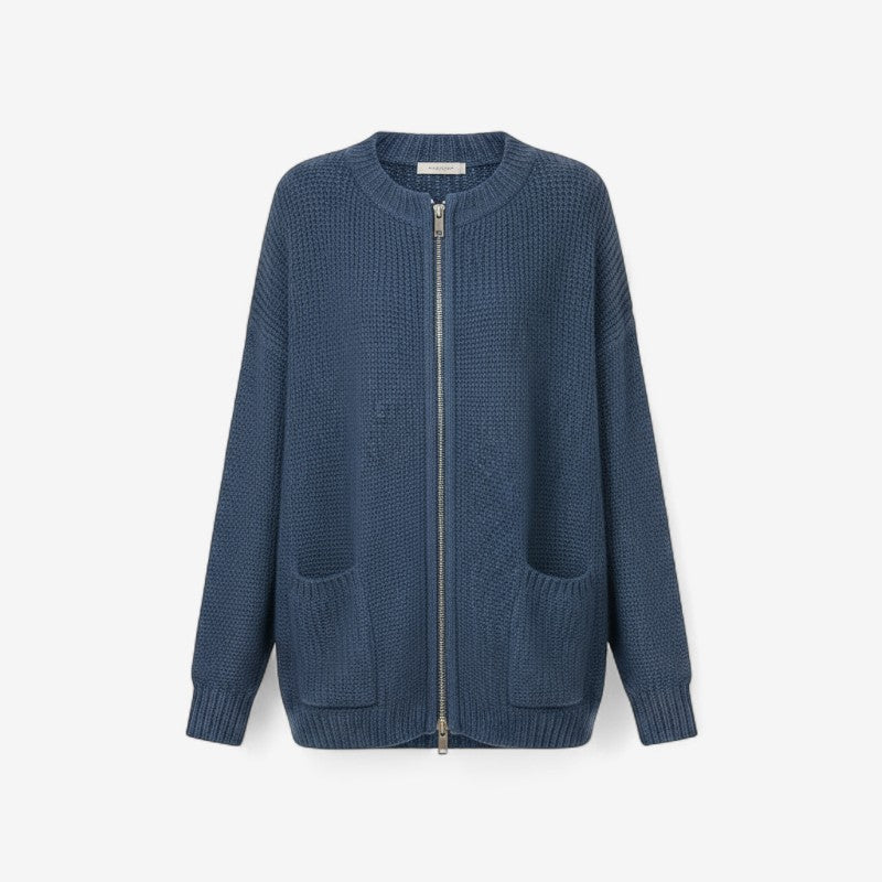 Marie – Jas met Lange Mouwen Ritssluiting en Zijzakken