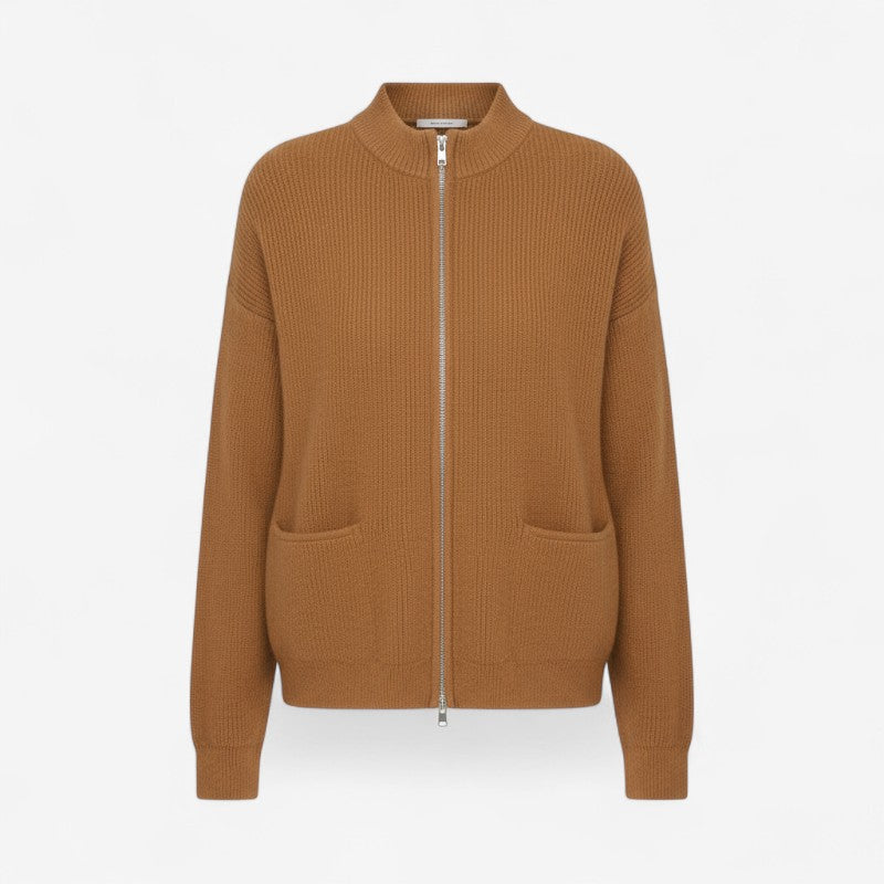 Marie – Jas met Lange Mouwen Ritssluiting en Zijzakken