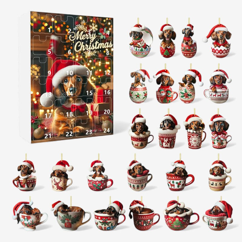 PawJoy – Teckel Kerst Adventskalender voor Hondenliefhebbers