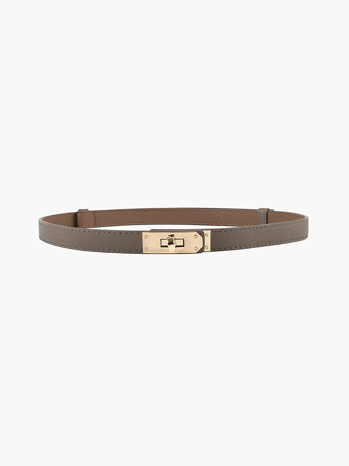 Leony – Verstelbare dunne riem met minimale gespdetails en smalle structuur