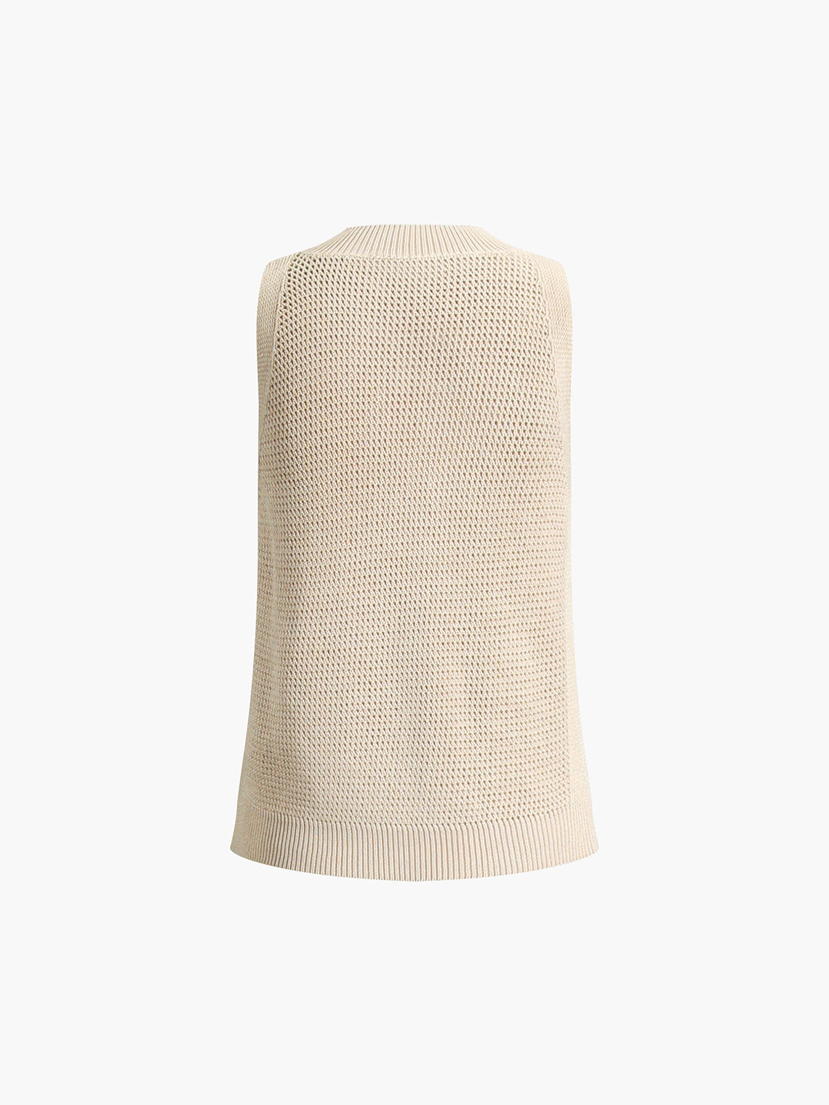 Linda – Mouwloos topje met gestructureerd design en hoge halslijn voor een chique look