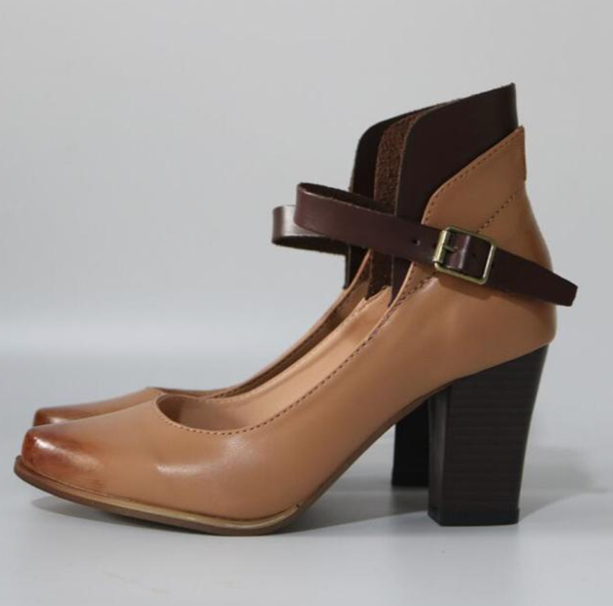 RIA - Elegante Schoenen met Hak en Verstelbare Riem