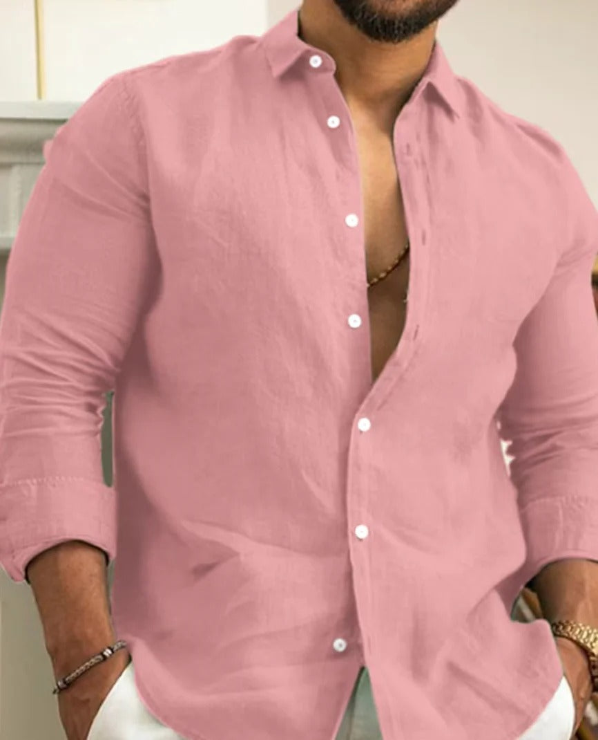 Charles - Veelzijdig Button-Up overhemd met lange mouwen