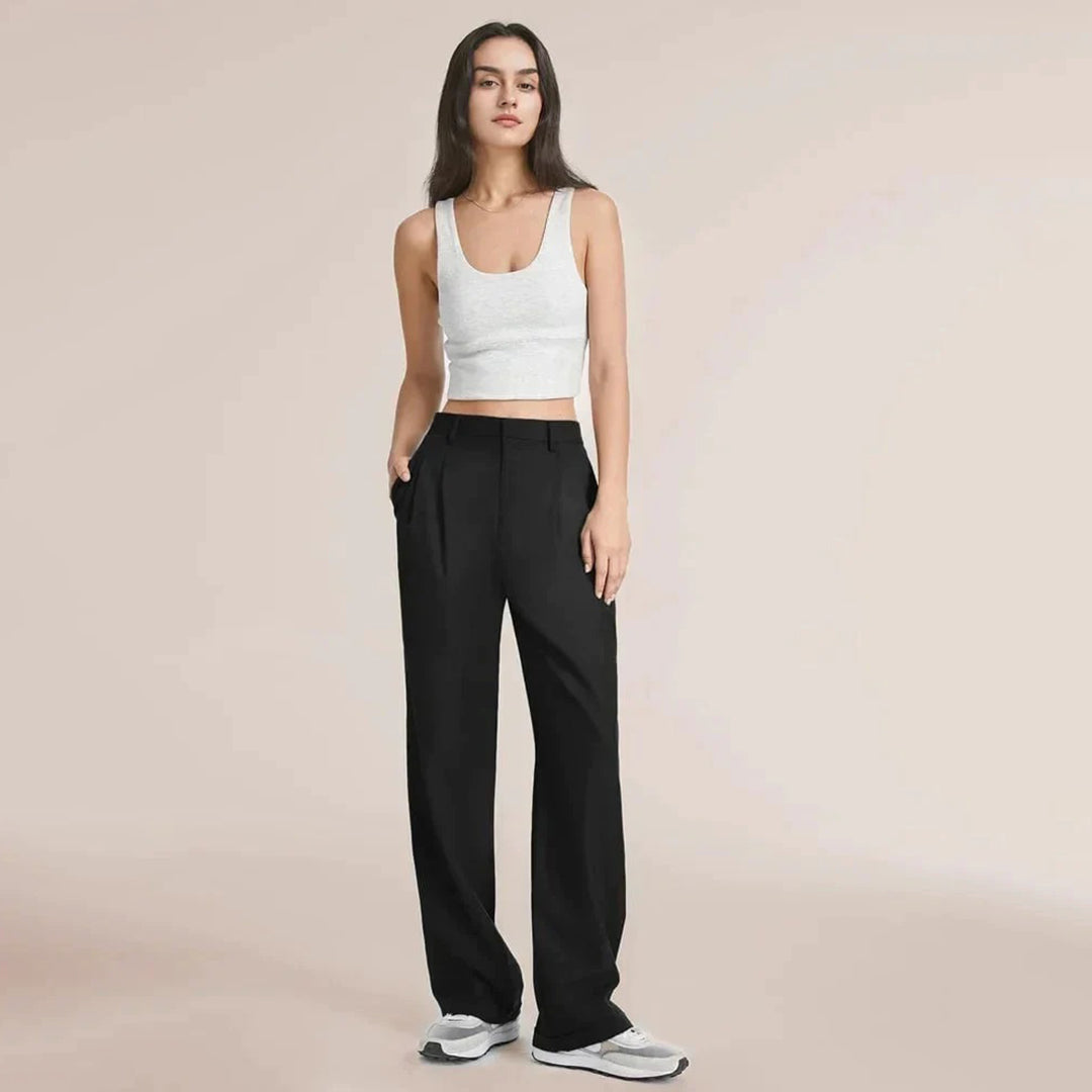 Shania - Broek met hoge taille en wijde pijpen