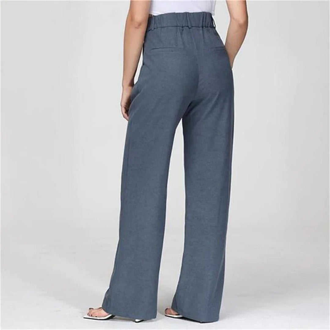 Shania - Broek met hoge taille en wijde pijpen