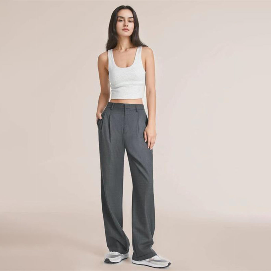 Shania - Broek met hoge taille en wijde pijpen