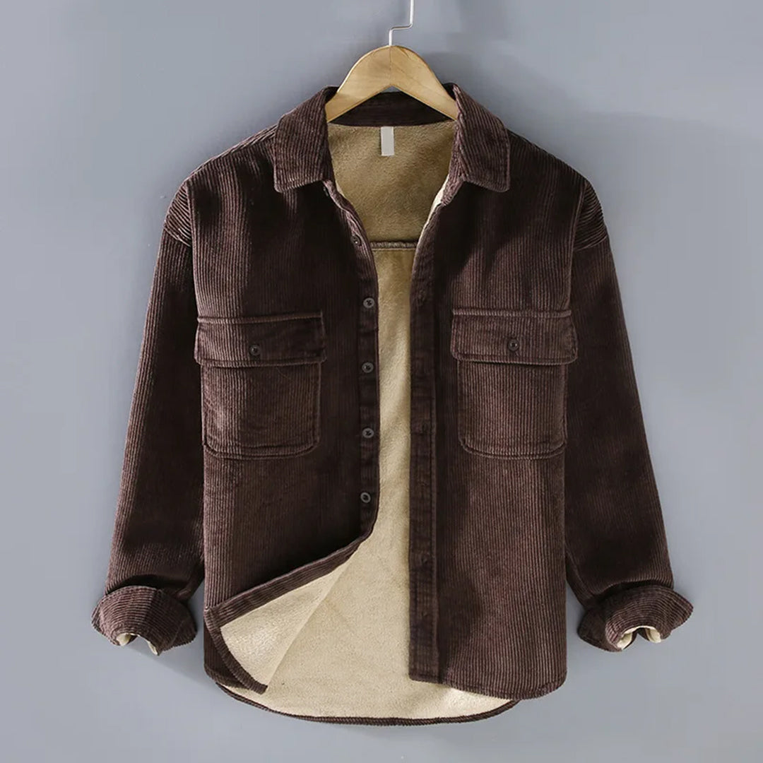 Samuel - Fleece gevoerd shirt voor elegante warmte en veelzijdigheid
