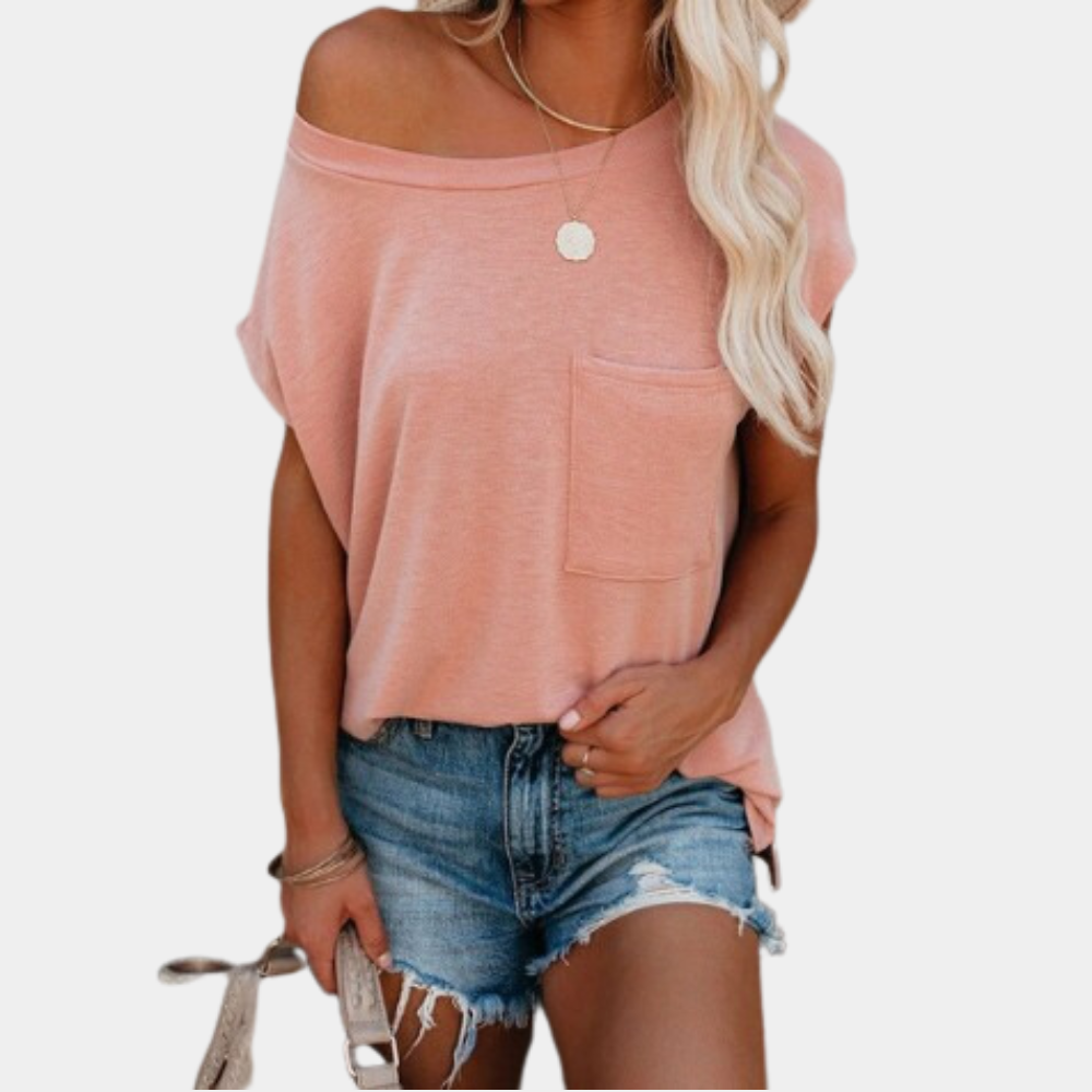 Noa – Trendy T-shirt met korte mouwen en ronde hals