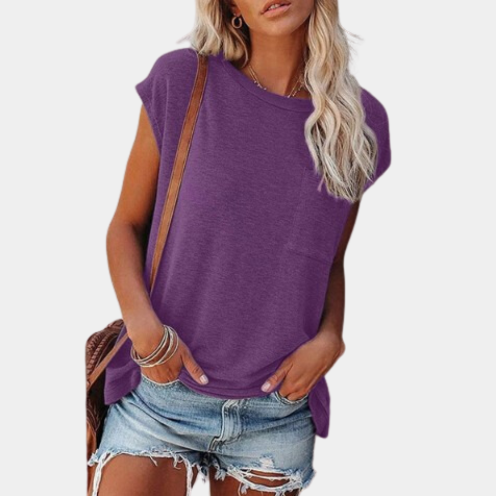 Noa – Trendy T-shirt met korte mouwen en ronde hals