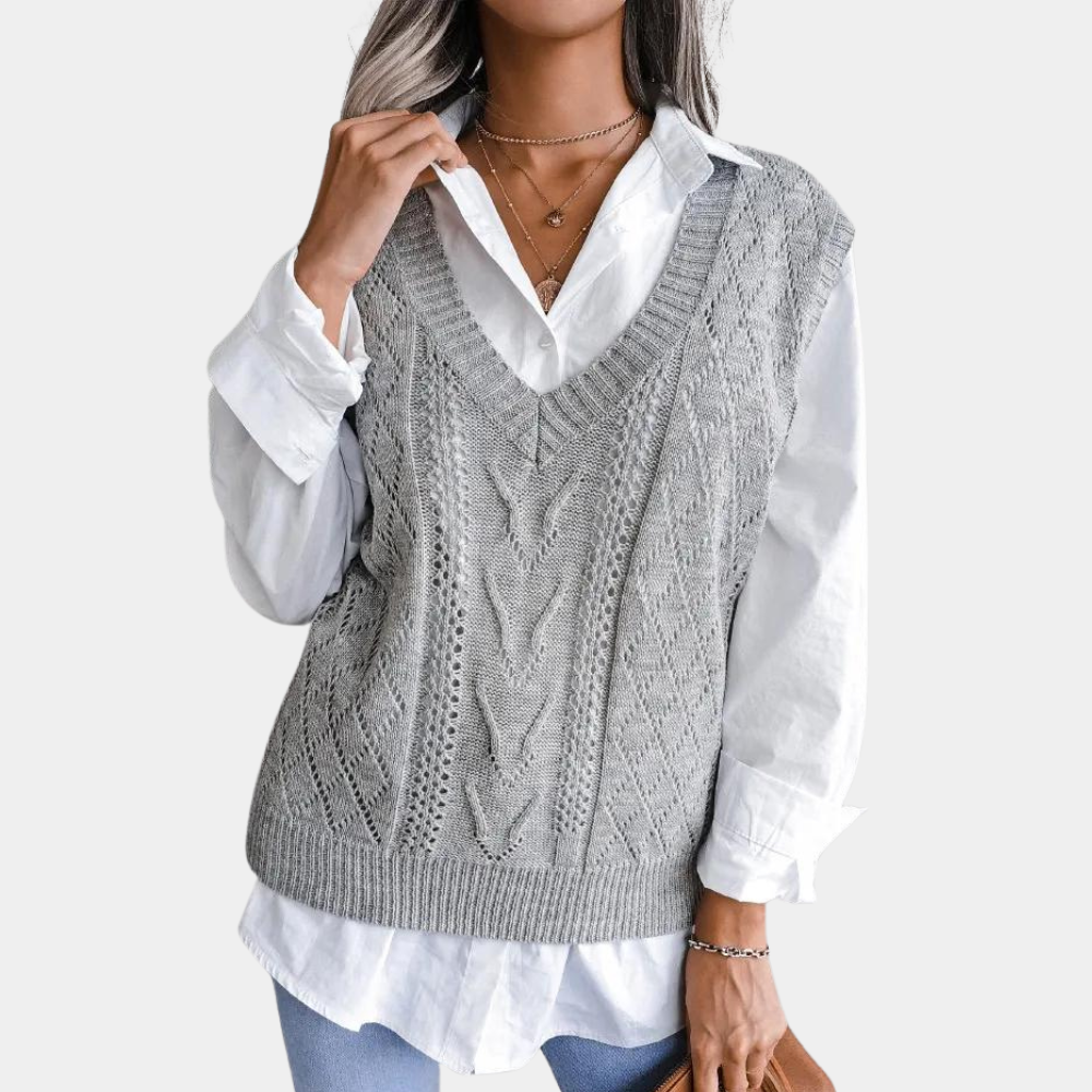 Celine - Chique oversized trui met V-nek