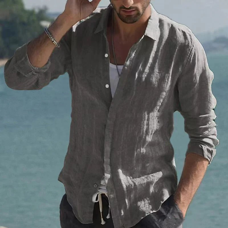 Luke - Casual Button-Up overhemd met lange mouwen