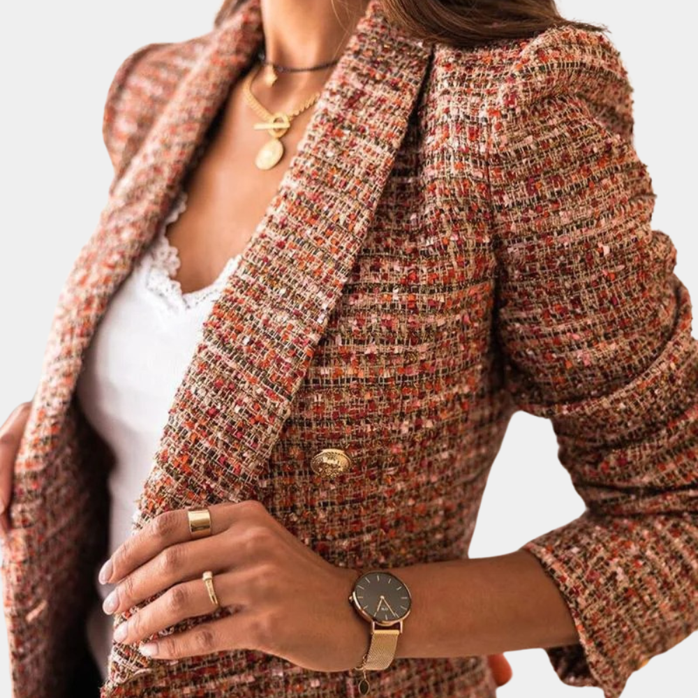 Seraphina – Dubbelrijs blazer met knoopsluiting aan de voorkant