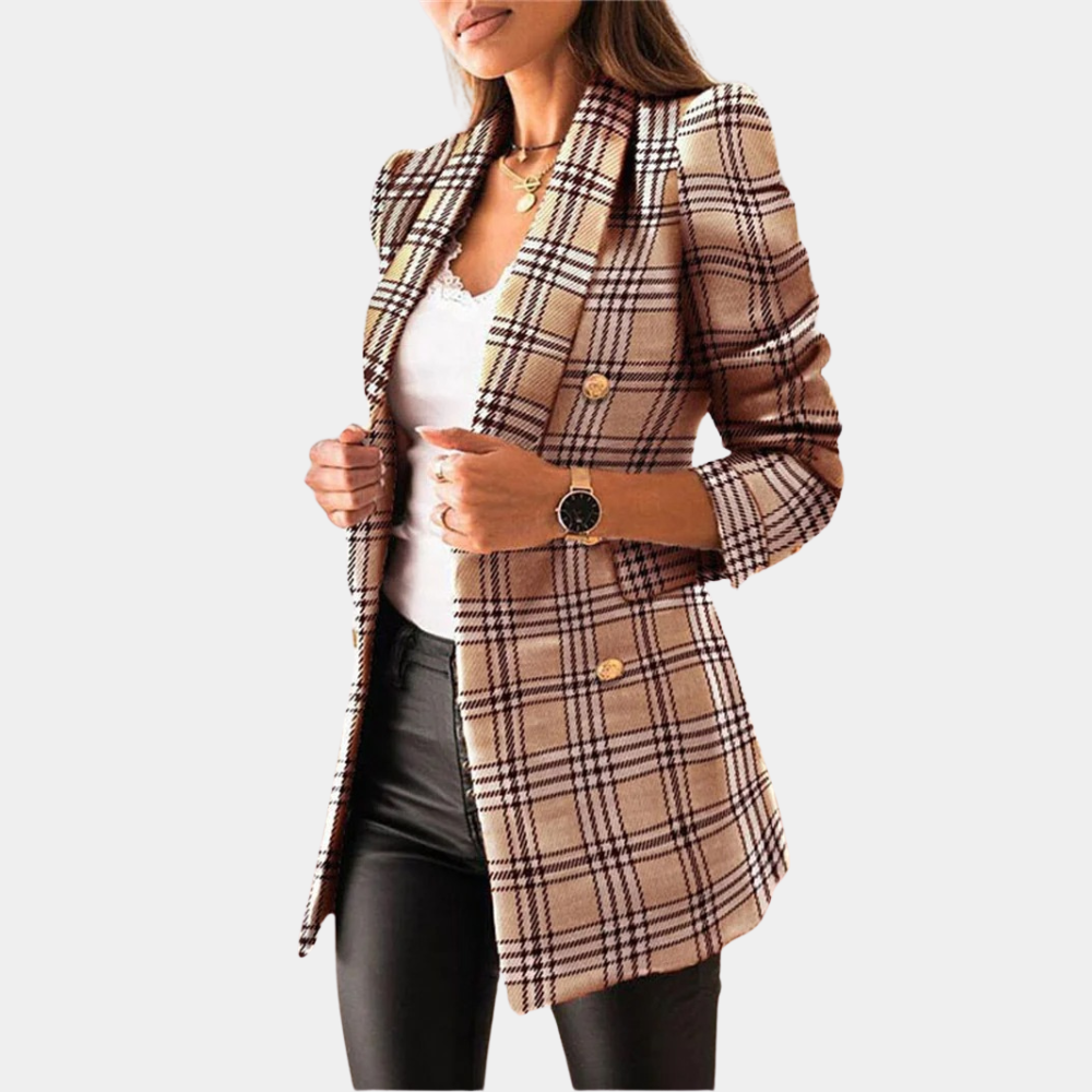Seraphina – Dubbelrijs blazer met knoopsluiting aan de voorkant