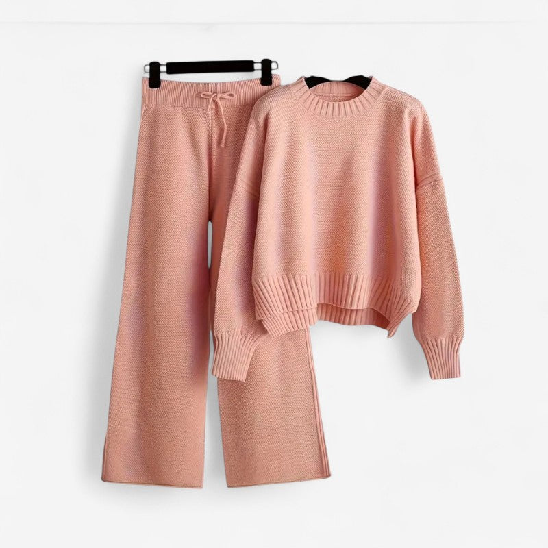 Patricia – Tweedelig Set met Lange Mouwen Trui en Wijde Broek