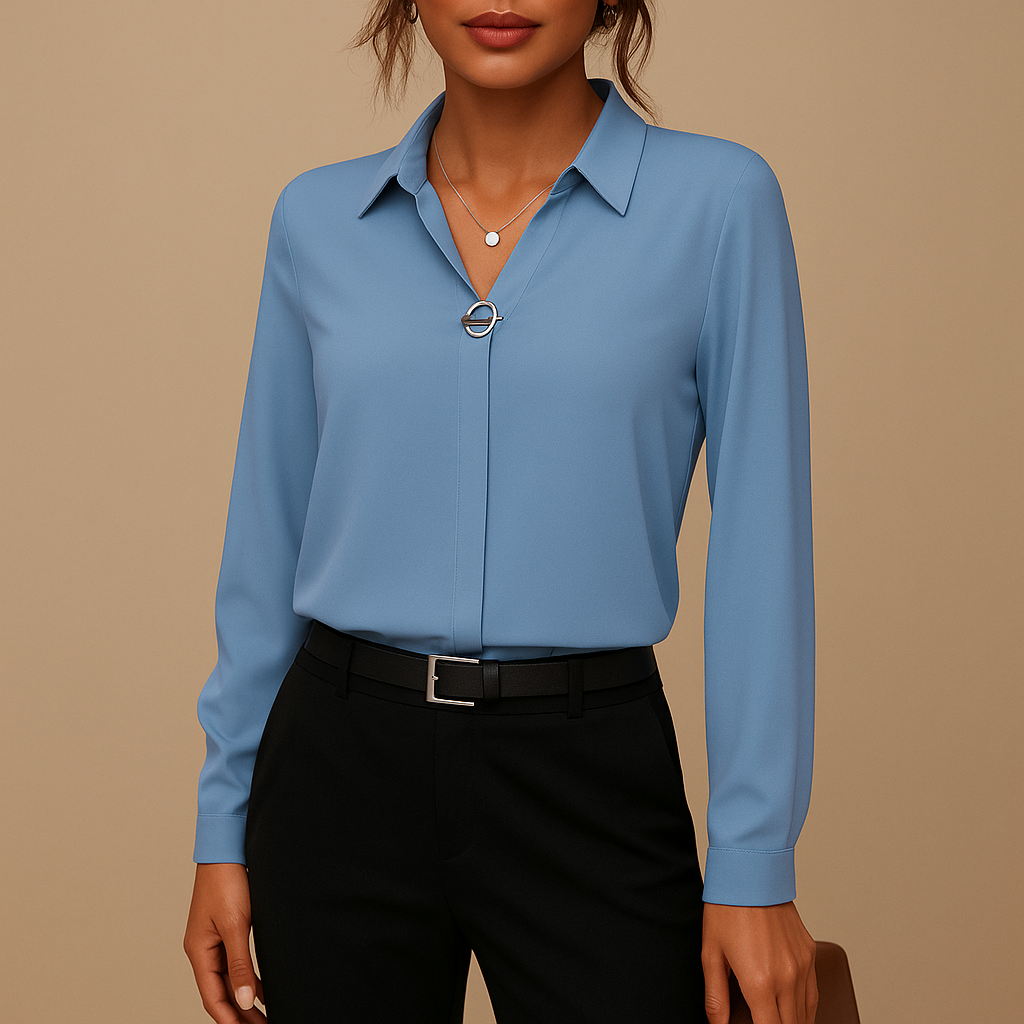 Celeste – Elegante blouse met knoopsluiting en lange mouwen