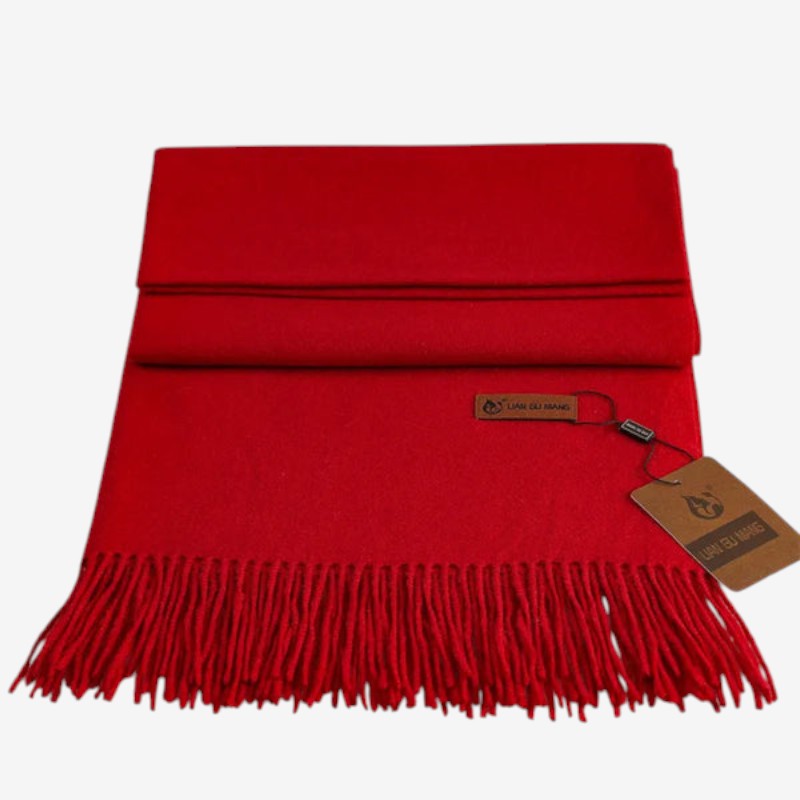 Maria – Grote Sjaal met Decoratief Kwastje Ontwerp