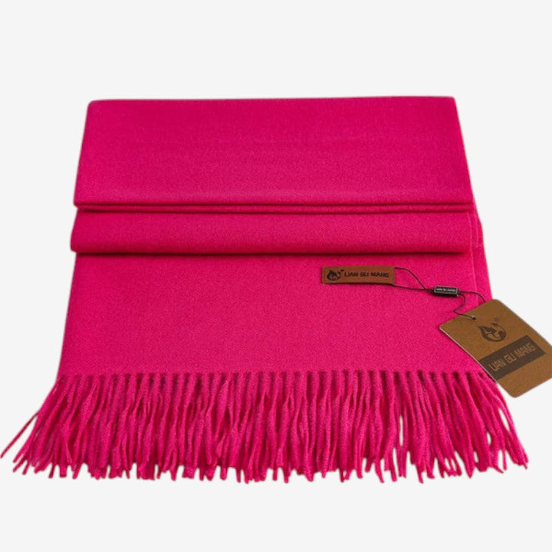 Maria – Grote Sjaal met Decoratief Kwastje Ontwerp