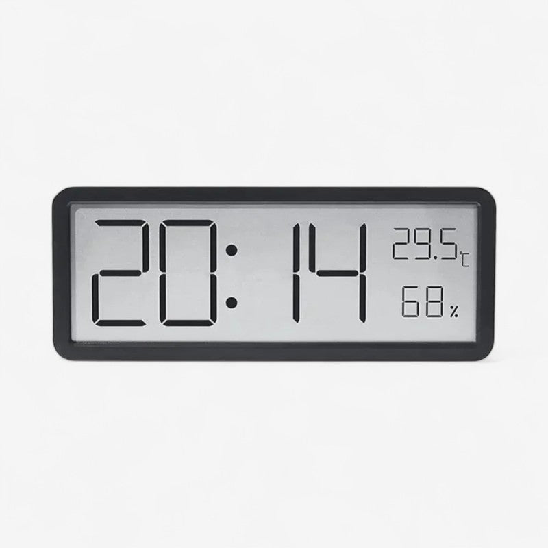 TimeEdge – Digitale LED Wandklok met Temperatuur- en Vochtigheidsweergave