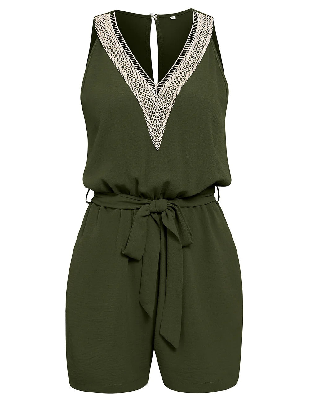 Elara - Chique mouwloze romper met een flatterende tailleband