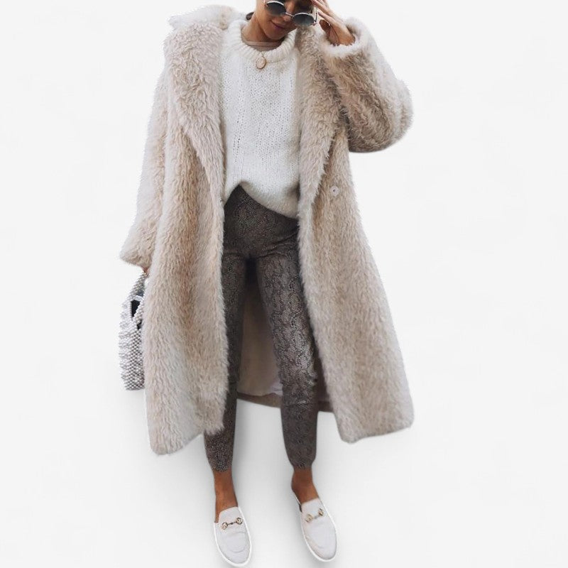 Emilia – Lange Mouwen Jas met Omlaag Kraag