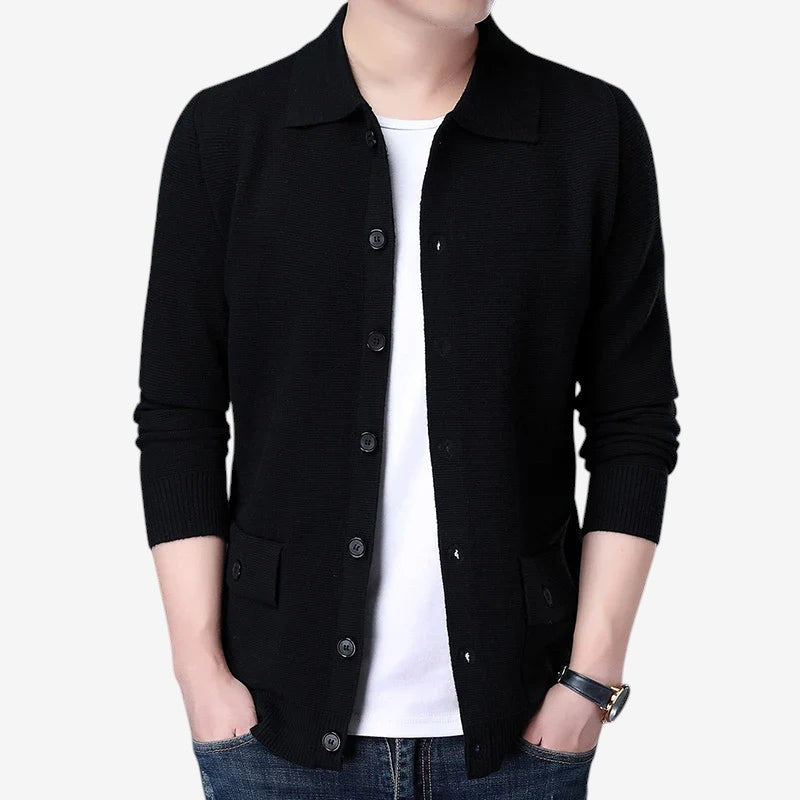 Mark – Lange Mouw Cardigan met Knopen en Zijzakken