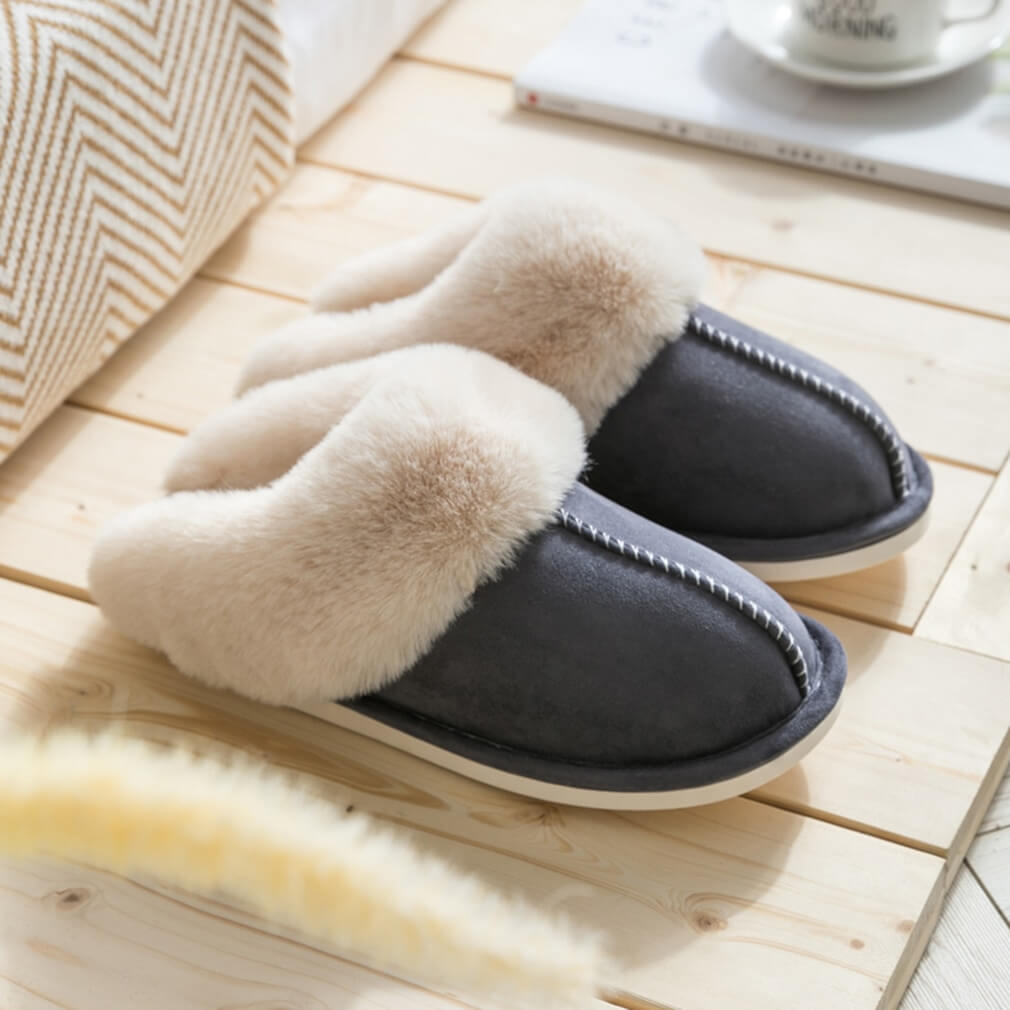 Lena - Warme pantoffels van imitatiebont met antislipzool voor comfort