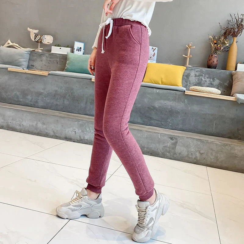 Valentina - Slanke pasvorm Broek met Zijzakken en Treksluiting Taille