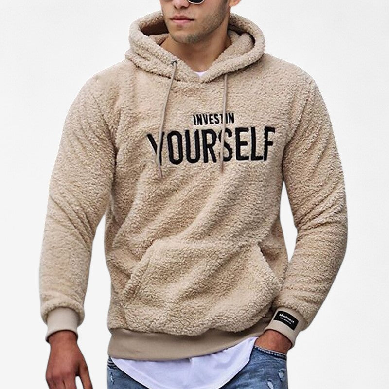 Ethan - Hoodie met Lange Mouwen Zak en Geribde Details