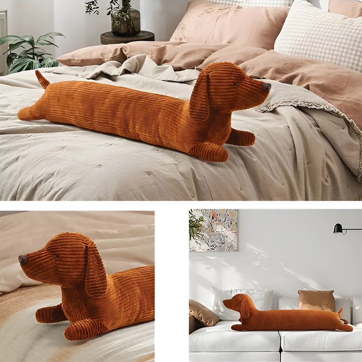 CuddlePup - Zacht teckel pluche kussen voor ultiem comfort