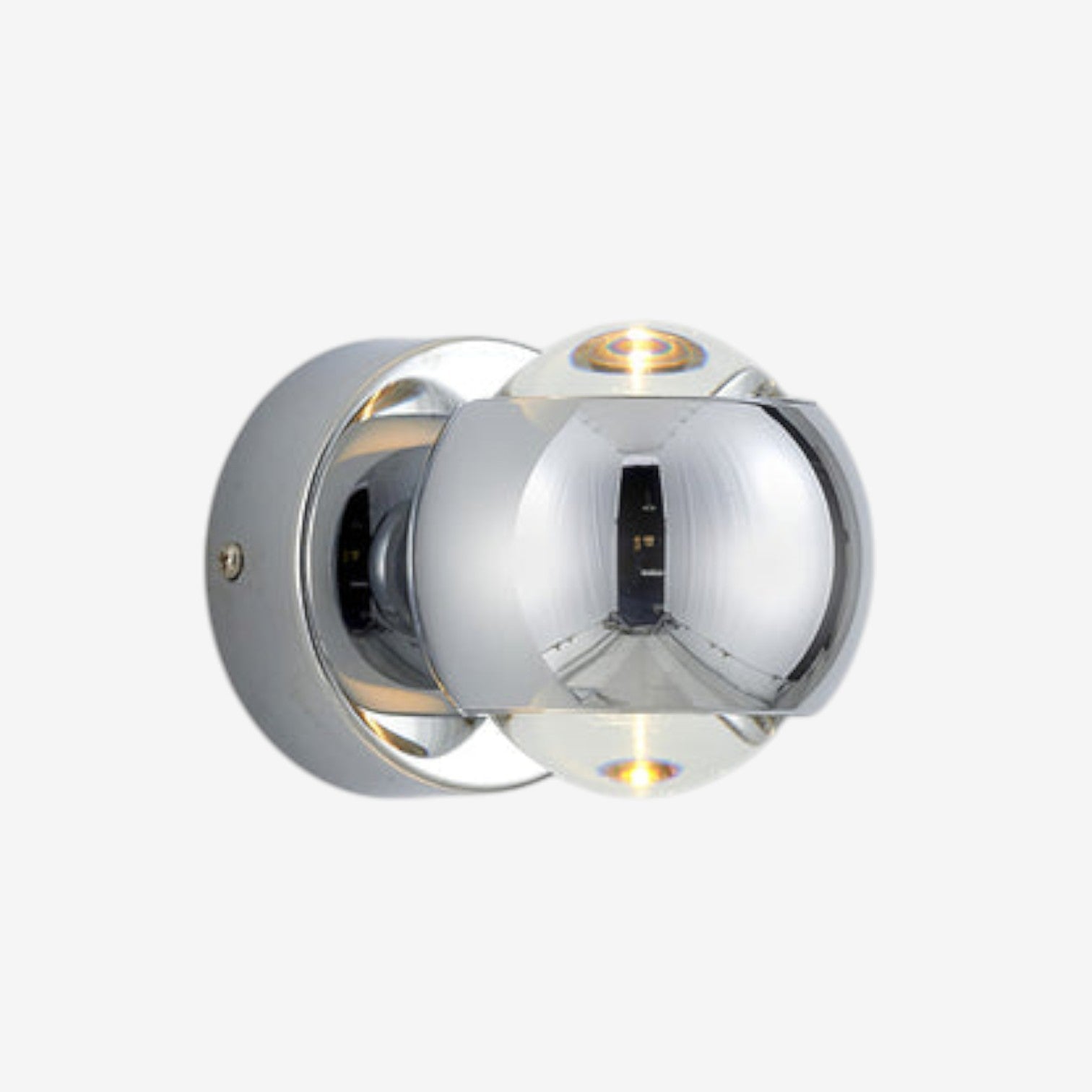 LumiAxis – Aluminium en Kristallen Wandlamp met Verticaal Ontwerp