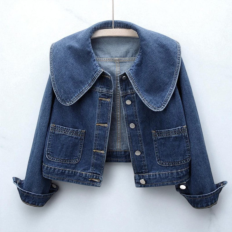 Leony – Spijkerjack met lange mouwen en voorzakken