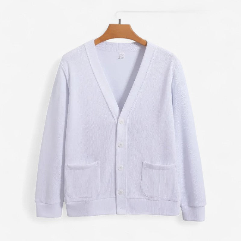 Jonathan - Vest met Lange Mouwen V Hals en Knopen