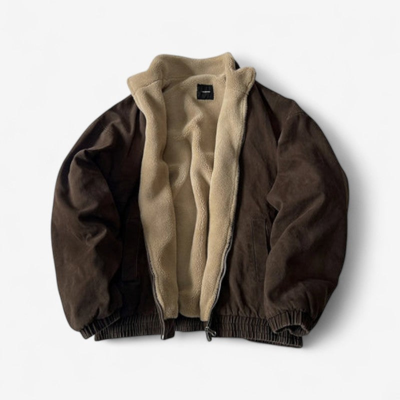 James – Lange mouwen jas met ritssluiting en zijzakken