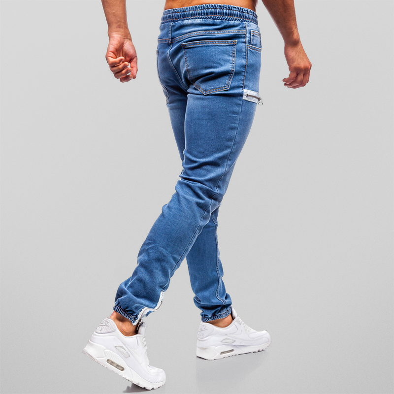 Daniel - Relaxed Fit Jogger Jeans met Elastische Tailleband en Taps toelopende pijpen