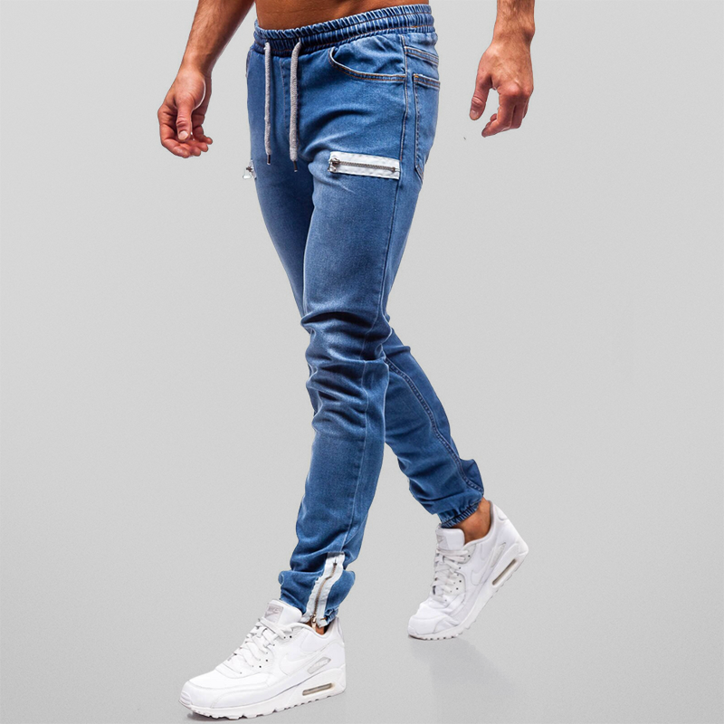 Daniel - Relaxed Fit Jogger Jeans met Elastische Tailleband en Taps toelopende pijpen