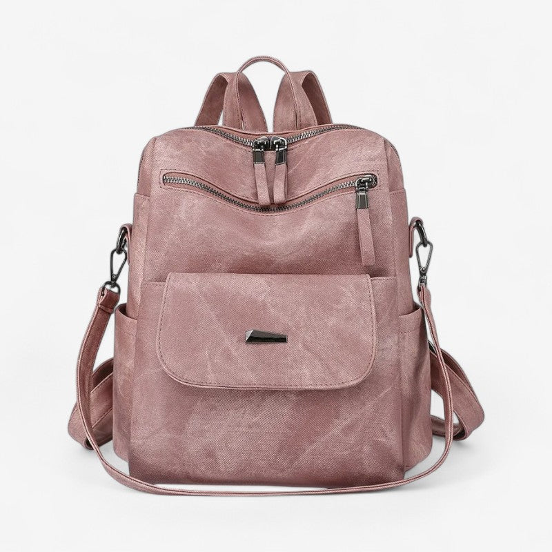 Anna – Rugzak met Meerdere Ritssluitingsvakken en Verstelbare Bandjes