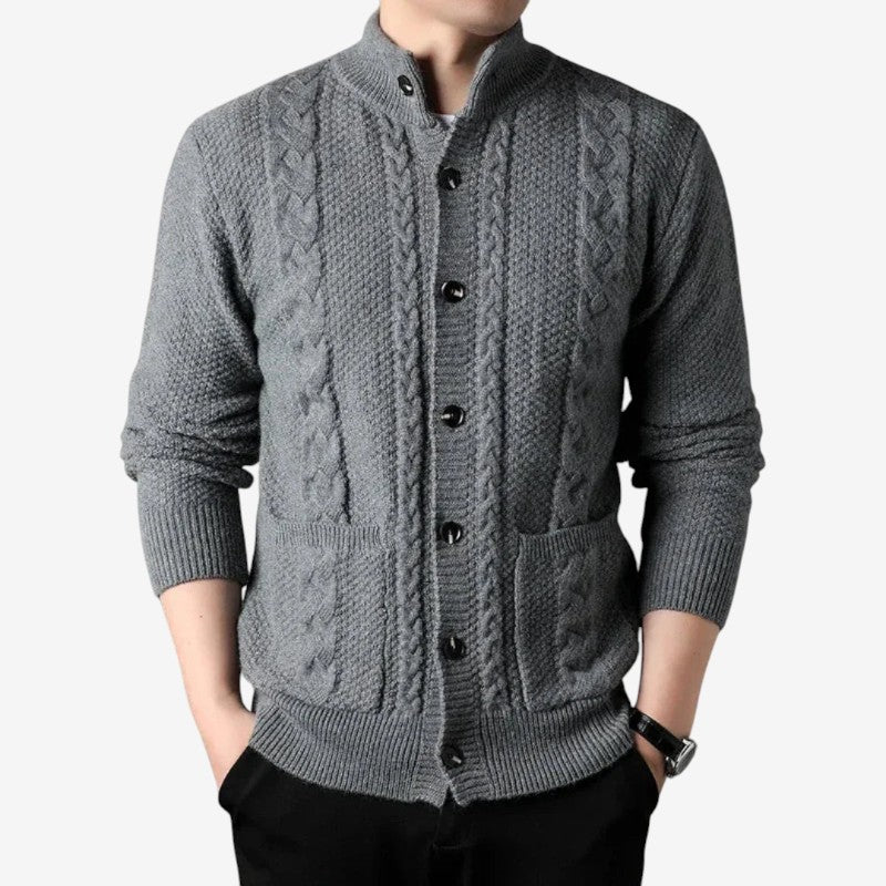 Russell - Vest met Lange Mouwen Knopen en Zijzakken