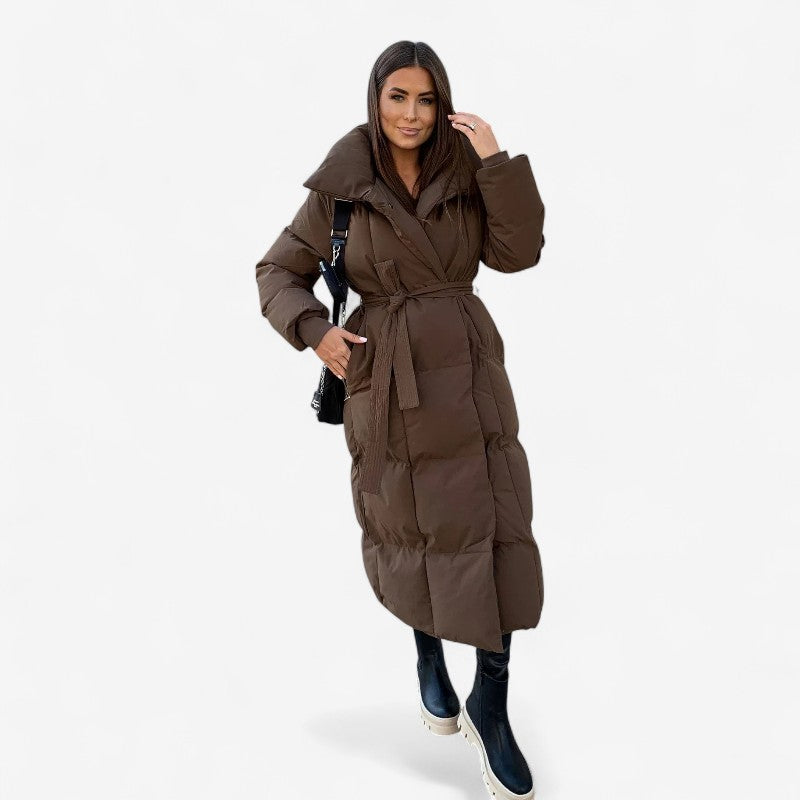 Natalie – Jas met lange mouwen tailleband en zakdetails