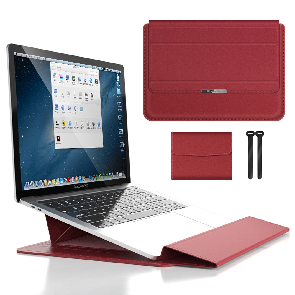 FlexiGuard - Multifunctionele laptophoes met ingebouwde standaard en polssteun
