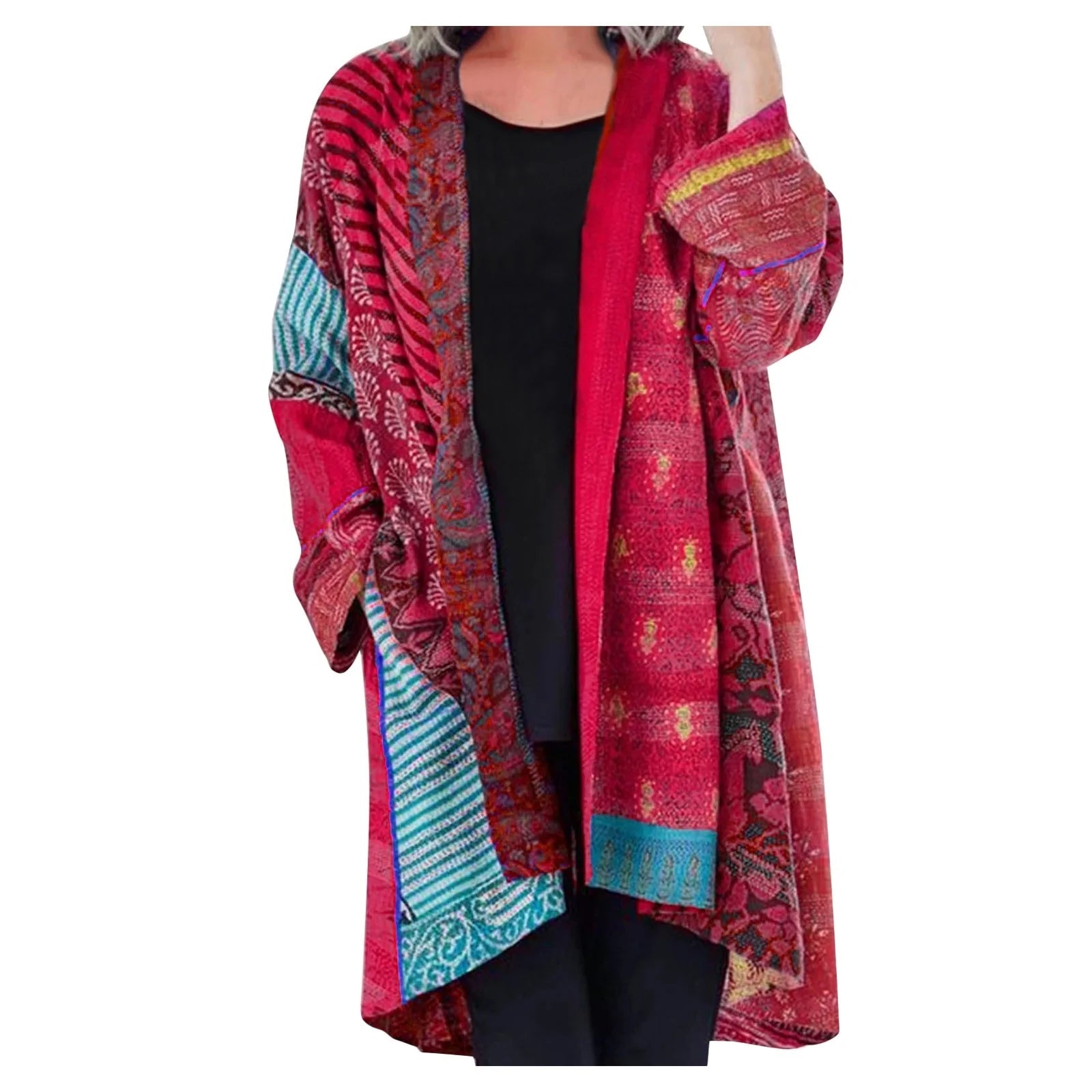 Lily – Elegante lange mouw cardigan met zak en relaxte pasvorm