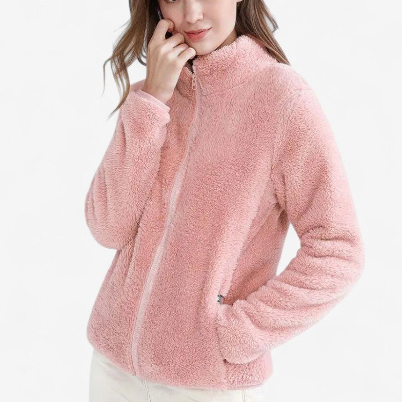 Kimberly - Dubbelzijdige Jas met Lange Mouwen en Ritssluiting