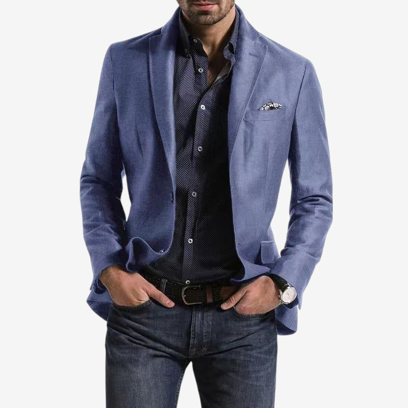 Travis – Blazer met Lange Mouwen Knopen en Meerdere Zakken