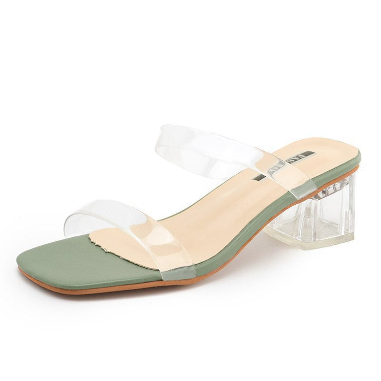Celina – Transparante slippers met blokhak en gemakkelijk aan te trekken ontwerp