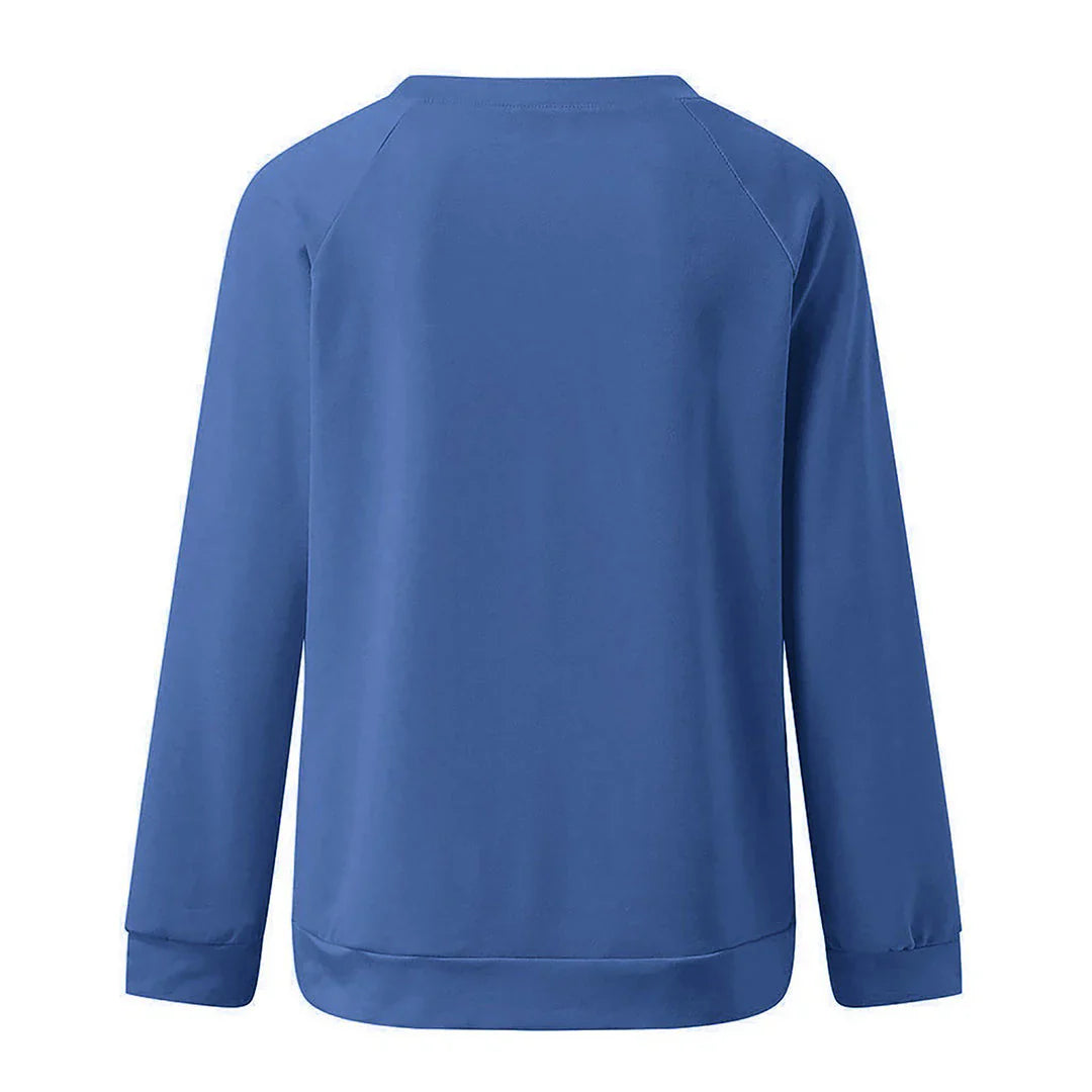 Lena - Klassieke Sweatshirt met Ronde Hals en Lange Mouwen