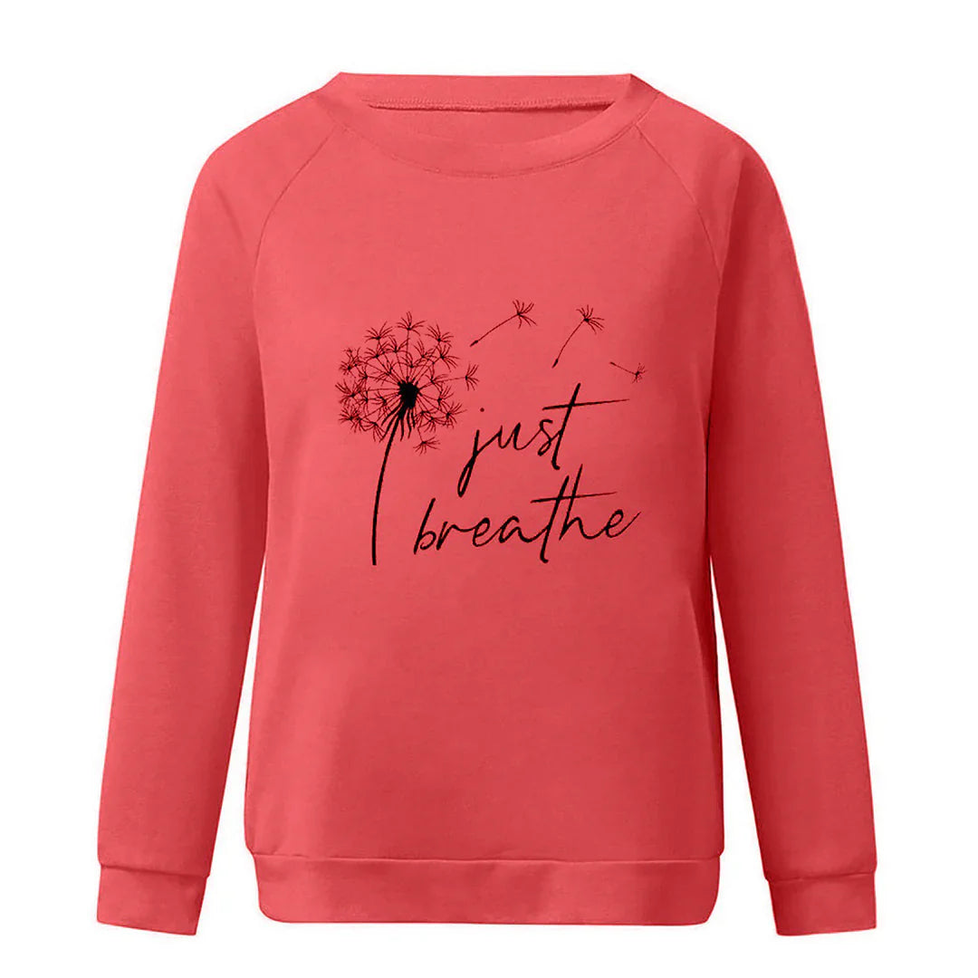 Lena - Klassieke Sweatshirt met Ronde Hals en Lange Mouwen