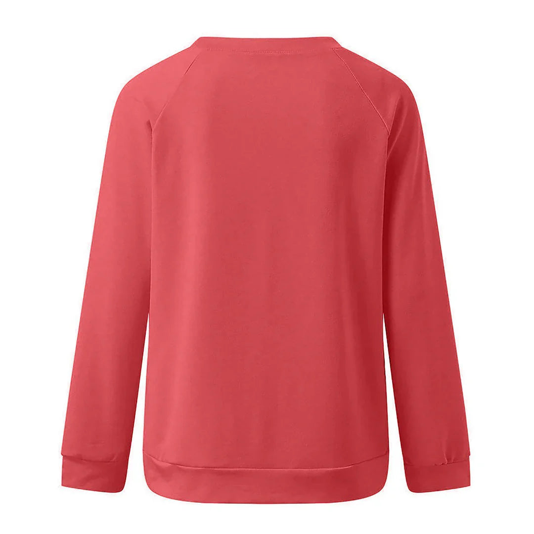 Lena - Klassieke Sweatshirt met Ronde Hals en Lange Mouwen