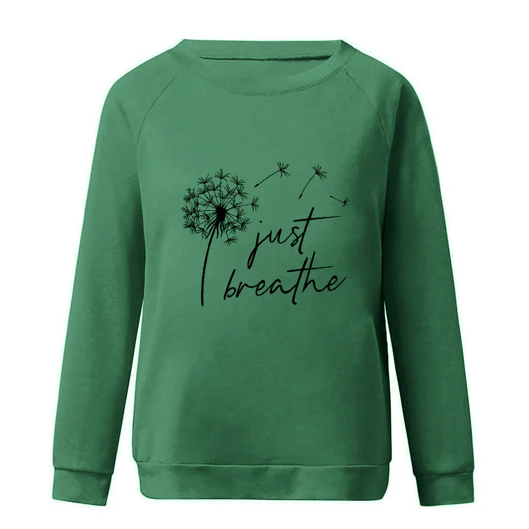 Lena - Klassieke Sweatshirt met Ronde Hals en Lange Mouwen