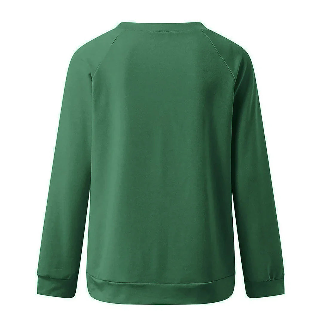 Lena - Klassieke Sweatshirt met Ronde Hals en Lange Mouwen