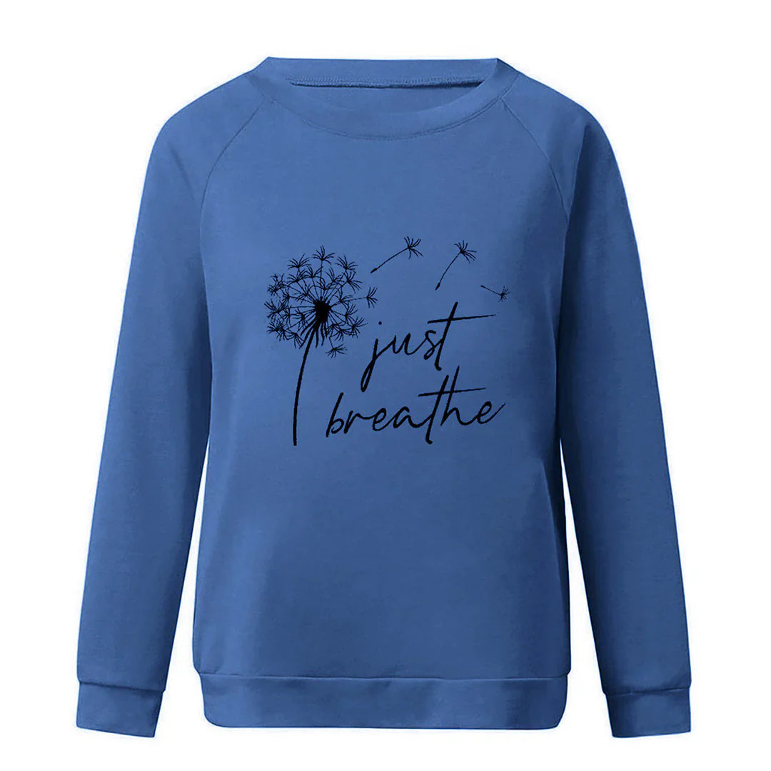 Lena - Klassieke Sweatshirt met Ronde Hals en Lange Mouwen